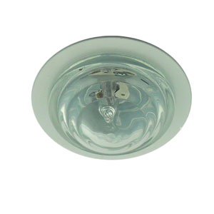 White Recessed Puck Light Dome Glass T2cr