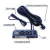 3 Outlet Power Bar with 90Â° plug 2 x USB RJ11 Connection – Image 2